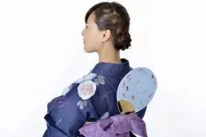 éventail uchiwa, kimono et obi